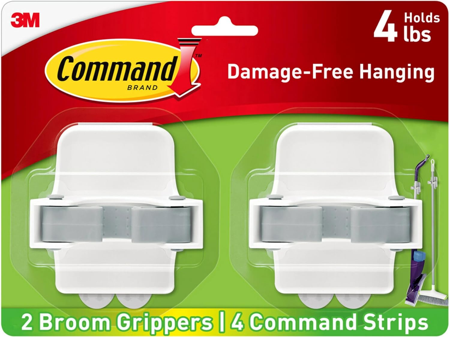 Command Large White Broom Grippers, 2-Pack shown in the linked product-page photograph